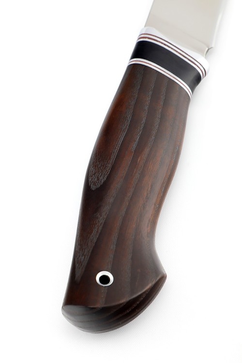 Нож Барс сталь кованая 95Х18 рукоять вставка черный граб ясень термоциклированный 