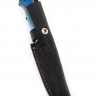 Нож Следопыт сталь CPM125V рукоять черный граб стабилизированная карельская береза синяя 