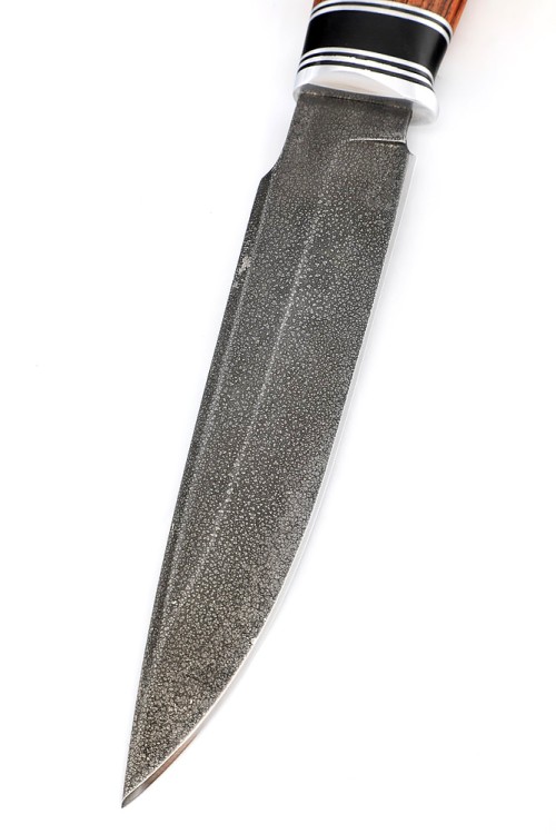 Нож Хищник сталь ХВ5 рукоять вставка черный граб, бубинга 