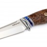 Нож Белуга, сталь М390, стабилизированная карельская береза, мозаичные пины 