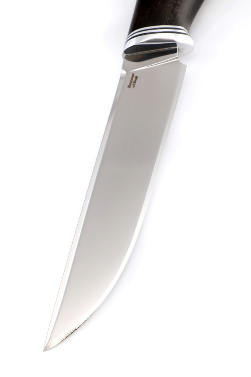 Нож Бекас сталь кованая х12мф рукоять карельская береза коричневая 