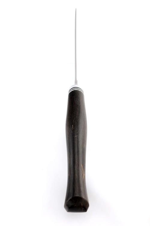 Нож Бекас сталь кованая х12мф рукоять карельская береза коричневая 