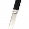Нож Якут №1 сталь Х12МФ шлифованный дол рукоять вставка акрил белый черный граб 