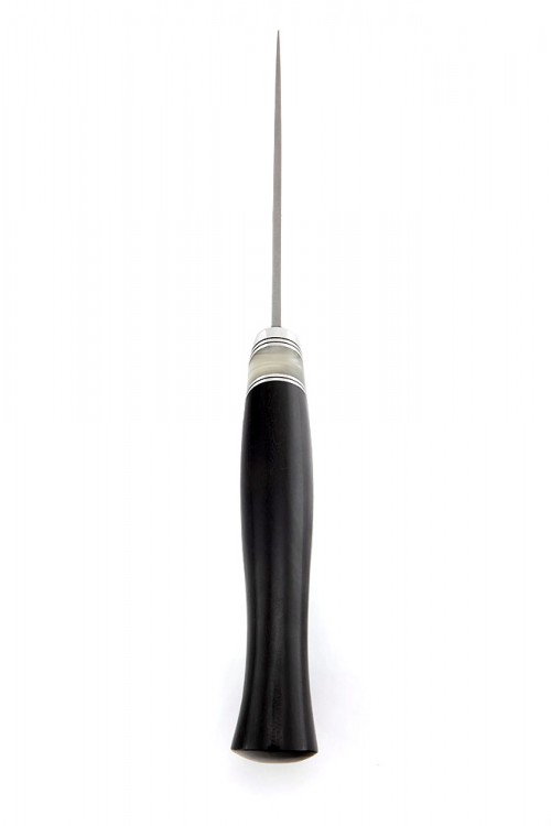 Нож Путник сталь К340 рукоять акрил белый черный граб 