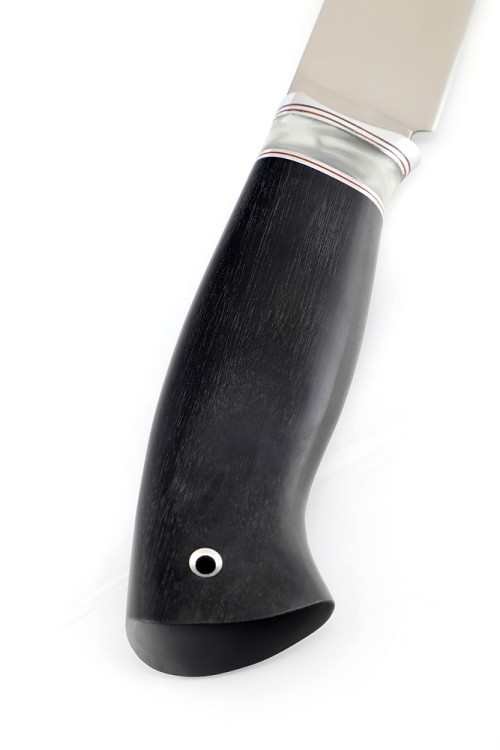 Нож Берсерк Elmax рукоять вставка крил белый, черный граб 