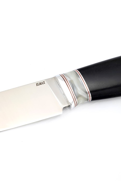 Нож Берсерк Elmax рукоять вставка крил белый, черный граб 