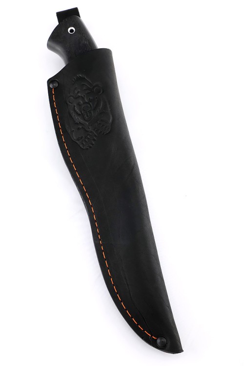 Нож Берсерк Elmax рукоять вставка крил белый, черный граб 