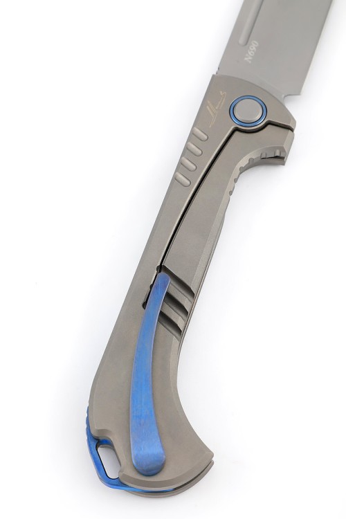 Нож складной Узбекский Пчак сталь N690 рукоять титан 