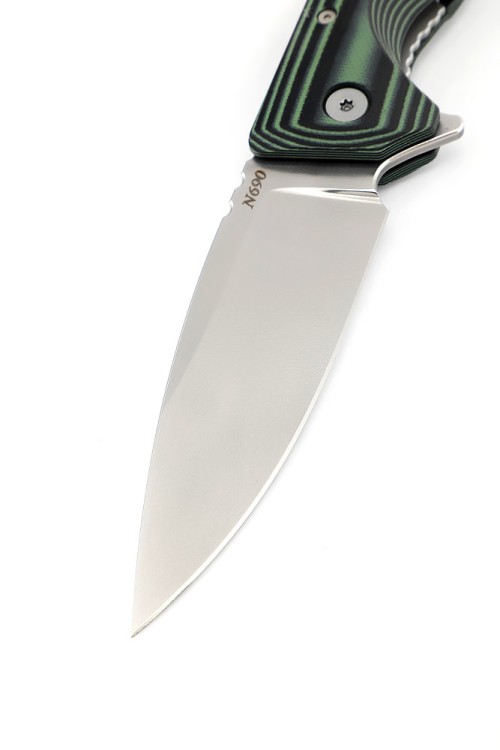 Нож складной Турист N690 G10 черно-зеленая 
