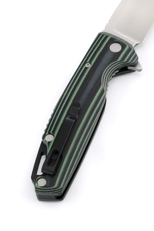 Нож складной Турист N690 G10 черно-зеленая 