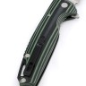 Нож складной Турист N690 G10 черно-зеленая 