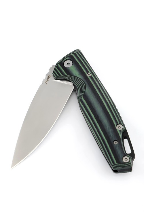 Нож складной Турист N690 G10 черно-зеленая 