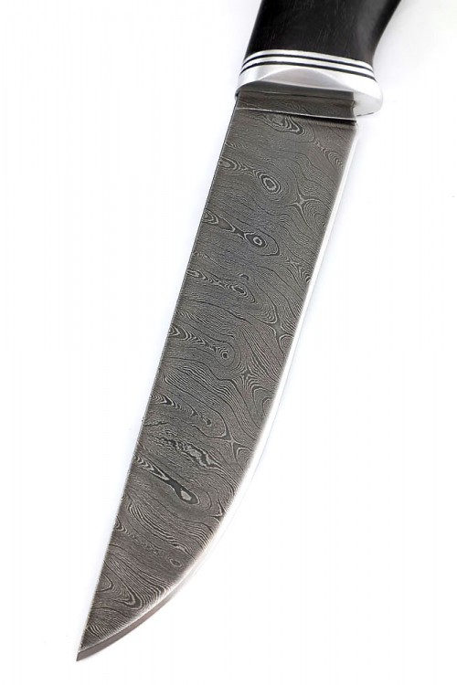 Нож Путник сталь дамаск рукоять черный граб 