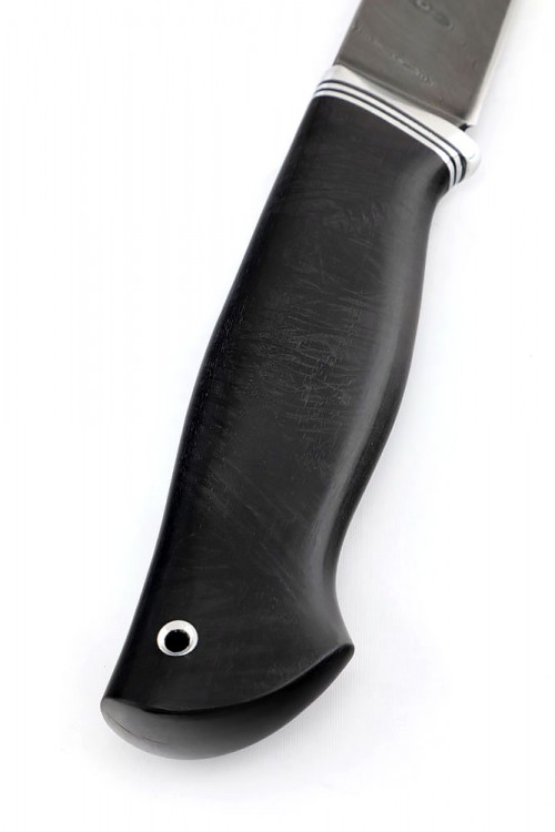 Нож Путник сталь дамаск рукоять черный граб 