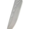 Нож Буран сталь К340 долы-камень рукоять клык моржа (скримшоу), кап клена, формованные ножны 