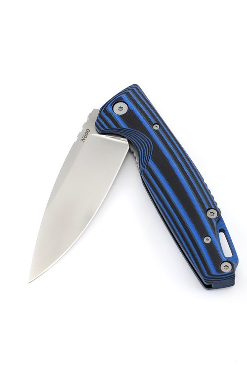 Нож складной Турист N690 G10 черно-синяя 