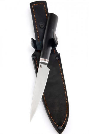 Нож Шеф-повар овощной кованая сталь 95х18 рукоять черный граб