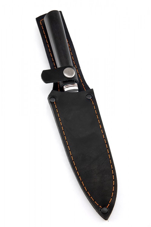 Нож Шеф-повар овощной кованая сталь 95х18 рукоять черный граб 