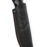 Нож Малыш сталь кованая 95х18 рукоять вставка карельская береза коричневая, черный граб 