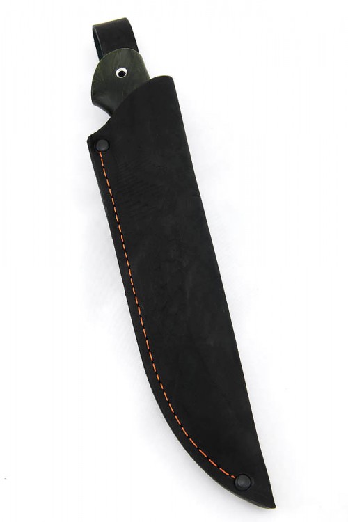 Нож Елец сталь D2 рукоять карельская береза зеленая 