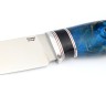 Нож Разделочный сталь кованая Х12МФ рукоять вставка черный граб, кап клена синий 