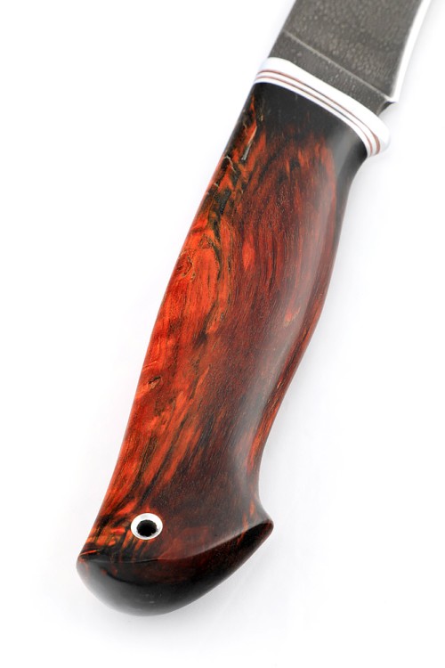 Нож Барс сталь ХВ5 рукоять карельская береза красная  Нож Барс сталь ХВ5 рукоять карельская береза красная