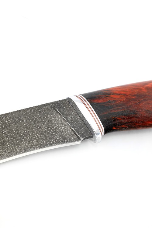 Нож Барс сталь ХВ5 рукоять карельская береза красная  Нож Барс сталь ХВ5 рукоять карельская береза красная