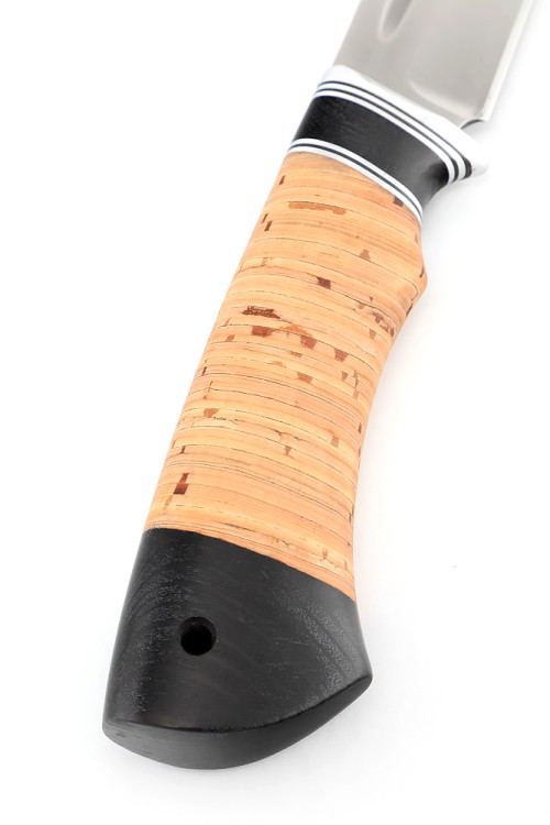 Нож Охотничий сталь кованая Х12МФ рукоять береста 