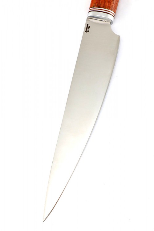 Нож Шеф-повар малый кованая сталь 95х18 бубинга и черный граб 