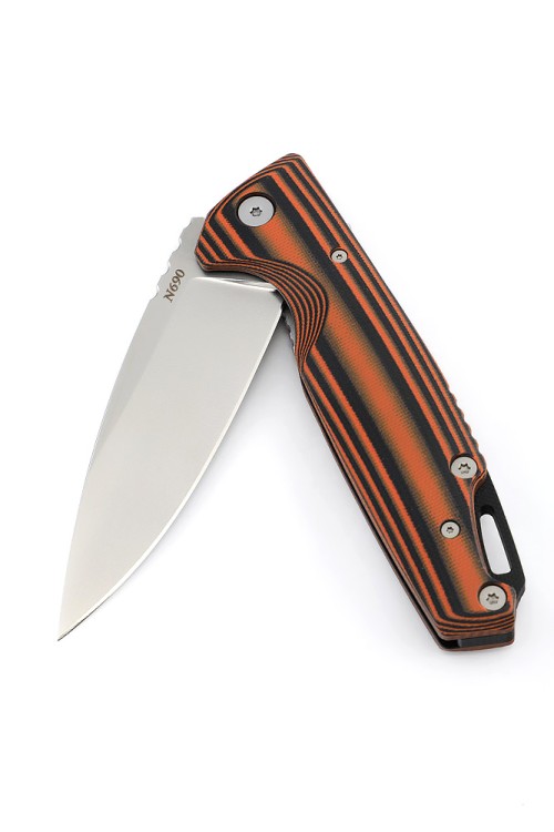 Нож складной Турист N690 G10 черно-оранжевая 