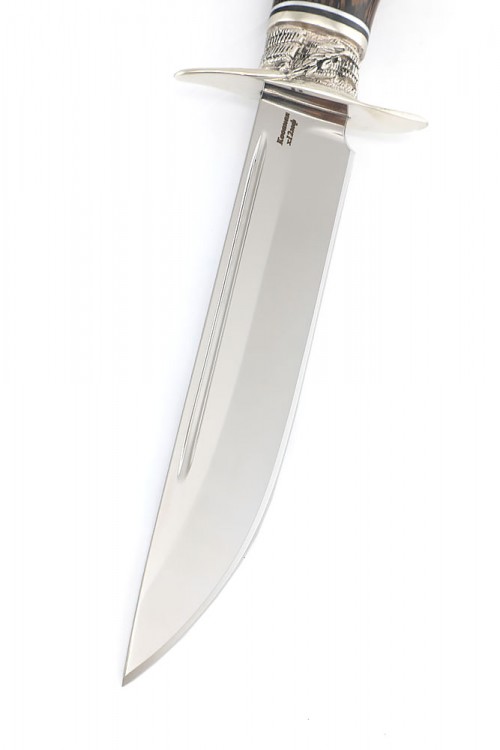 Нож финка НКВД сталь х12мф рукоять венге мельхиор 