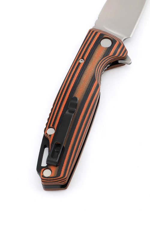 Нож складной Турист S390 G10 черно-оранжевая 