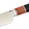 Нож Шеф-повар средний кованая сталь 95х18 рукоять бубинга и черный граб 