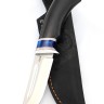 Нож Сурок сталь К340 рукоять вставка акрил синий, черный граб 