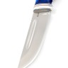 Нож Сурок сталь К340 рукоять вставка акрил синий, черный граб 