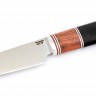 Нож Шеф-повар овощной кованая сталь 95х18 рукоять бубинга и черный граб 