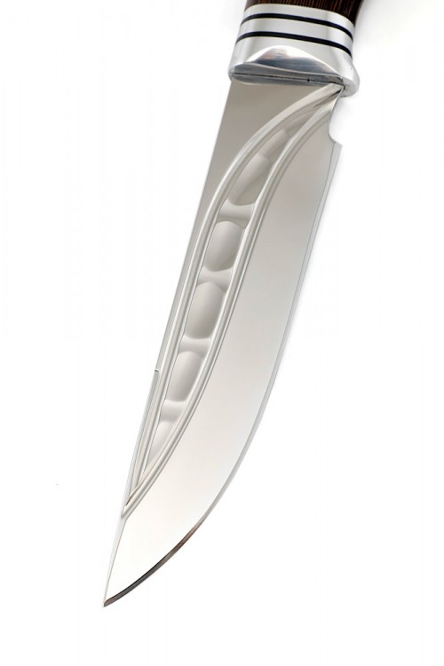 Нож Буран сталь Х12МФ долы-камень рукоять венге 