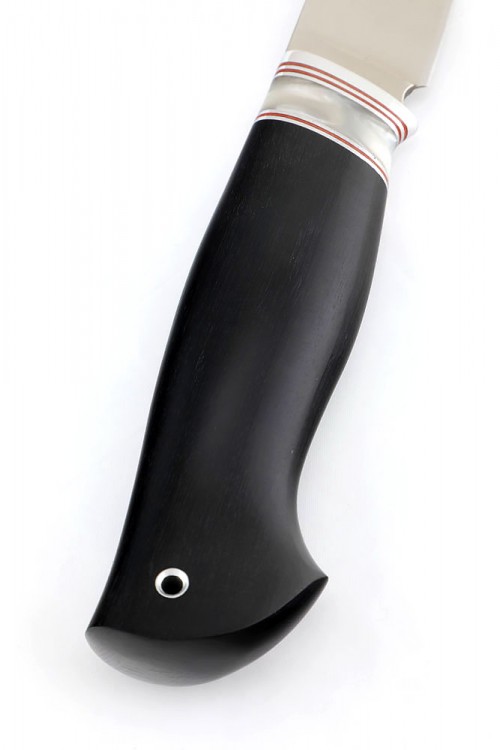 Нож Путник сталь Х12МФ рукоять акрил белый черный граб 