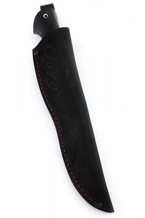 Нож Путник сталь Х12МФ рукоять акрил белый черный граб 