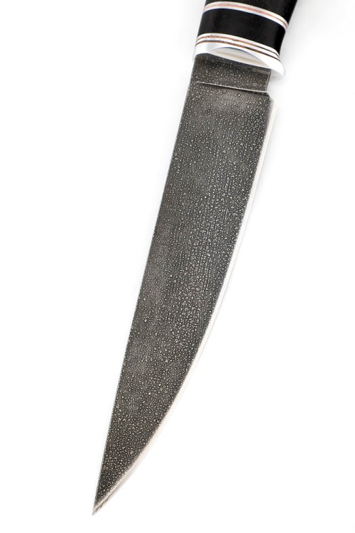 Нож Клык сталь ХВ5 рукоять наборная, черный граб 