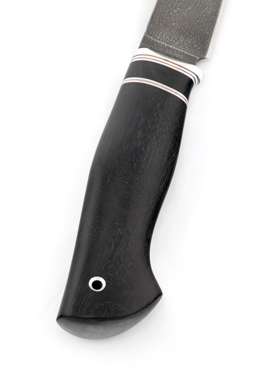 Нож Клык сталь ХВ5 рукоять наборная, черный граб 