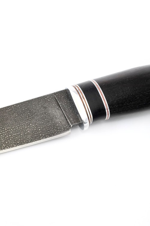 Нож Клык сталь ХВ5 рукоять наборная, черный граб 