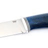 Нож Заяц сталь кованая х12мф рукоять стабилизированная карельская береза синяя 