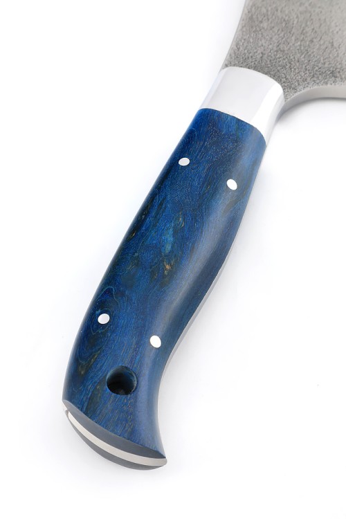 Топорик №6 сталь кованая 95x18 рукоять карельская береза синяя, цельнометаллический 
