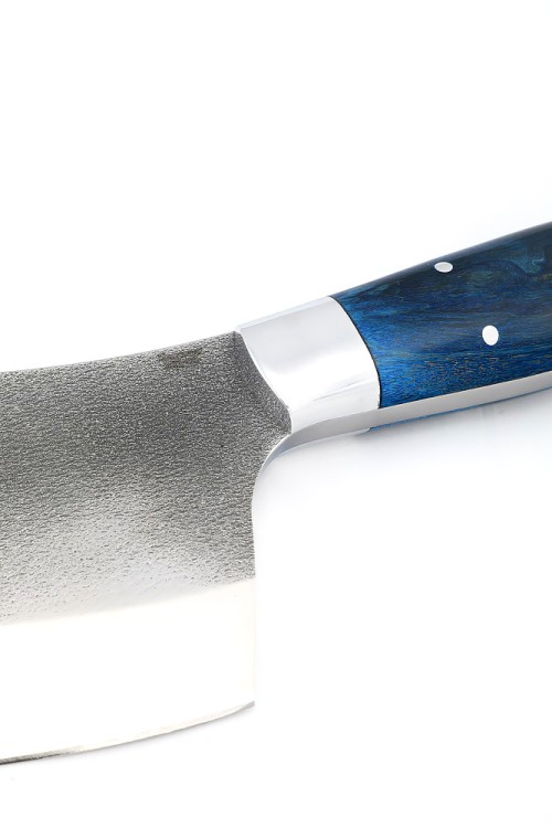 Топорик №6 сталь кованая 95x18 рукоять карельская береза синяя, цельнометаллический 