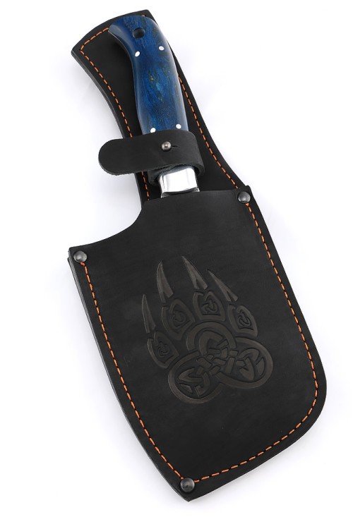 Топорик №6 сталь кованая 95x18 рукоять карельская береза синяя, цельнометаллический 