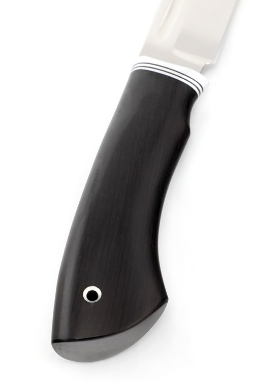 Нож Ящер из кованой стали х12мф рукоять черный граб 