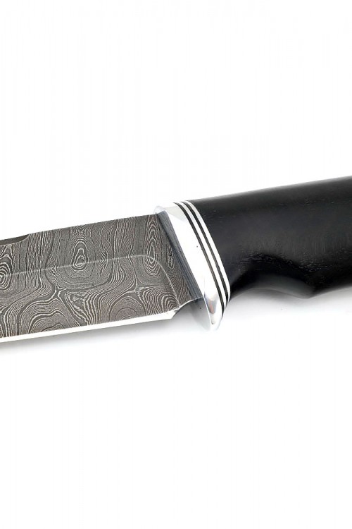 Нож Осетр сталь дамаск рукоять черный граб 