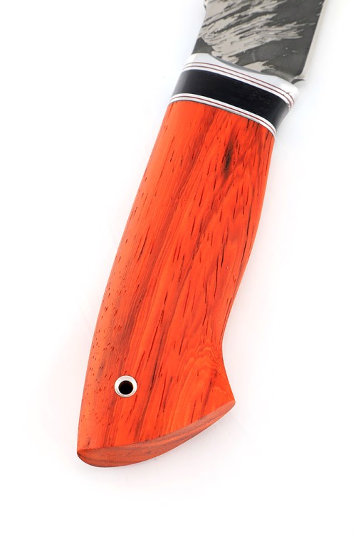 Нож Бурлак сталь D2 рукоять вставка черный граб, падук 