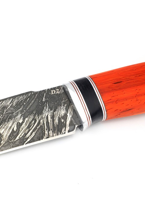 Нож Бурлак сталь D2 рукоять вставка черный граб, падук 